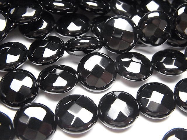 Coin, Onyx Gemstone Beads