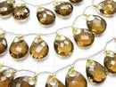 1strand $44.99! High Quality Beer Crystal Quartz AAA Donut Faceted Pear Shape 1strand (7pcs)
