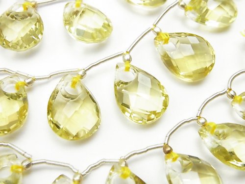 Lemon Quartz, Pear Shape Gemstone Beads