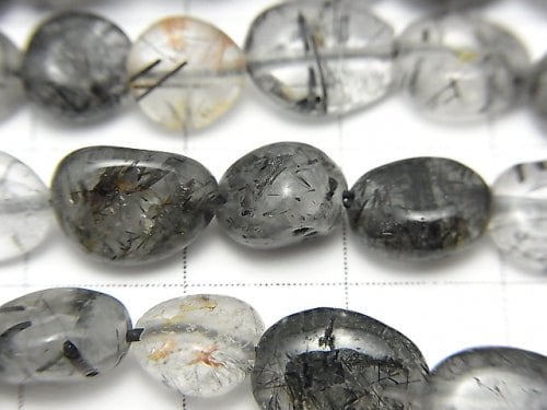 Tourmaline Quartz AA++ Small Size Nugget 1strand beads (aprx.15inch/38cm)