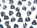[Video]High Quality London Blue Topaz AAA Loose stone Triangle Faceted 5x5mm 5pcs