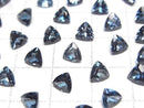 [Video]High Quality London Blue Topaz AAA Loose stone Triangle Faceted 5x5mm 5pcs