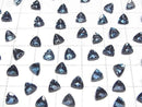 [Video]High Quality London Blue Topaz AAA Loose stone Triangle Faceted 5x5mm 5pcs
