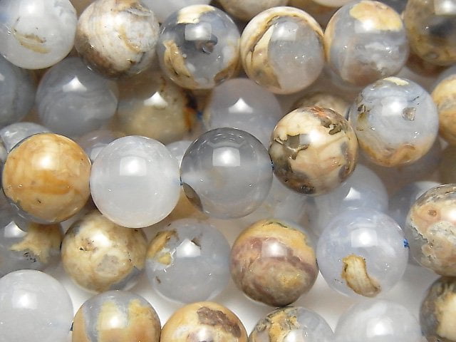 Chalcedony, Round Gemstone Beads