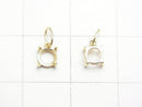 [Video][Japan][K10 Yellow Gold]Pendant Frame (Prong Setting) Round Cabochon 4mm 1pc