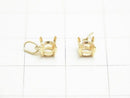 [Video][Japan][K10 Yellow Gold]Pendant Frame (Prong Setting) Round Faceted 4mm 1pc