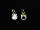 [Video][Japan][K10 Yellow Gold]Pendant Frame (Prong Setting) Round Faceted 4mm 1pc