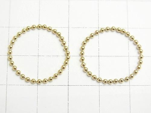 14KGF Ring with Bead Chain (Ball Chain) 1pc