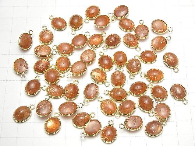 High Quality Sunstone AAA Bezel Setting Oval 12x10mm [One Side ] 18KGP 3pcs $19.99!