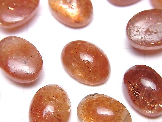 [Video]High Quality Sunstone AAA Oval Cabochon 16x12mm 2pcs