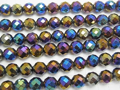 [Video] Flash Smoky Quartz 64Faceted Round 12mm half or 1strand beads (aprx.15inch / 38cm)