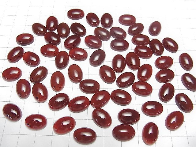 [Video] Red Agate AAA Oval Cabochon 14x10mm 2pcs