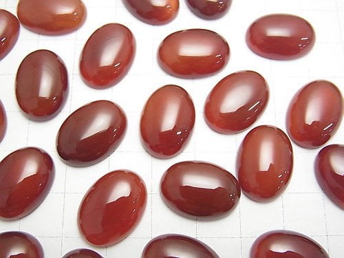 [Video] Red Agate AAA Oval Cabochon 18x13mm 2pcs