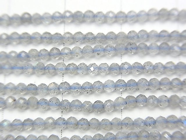 [Video] High Quality! Labradorite AAA- Faceted Round 2mm 1strand beads (aprx.15inch/37cm)