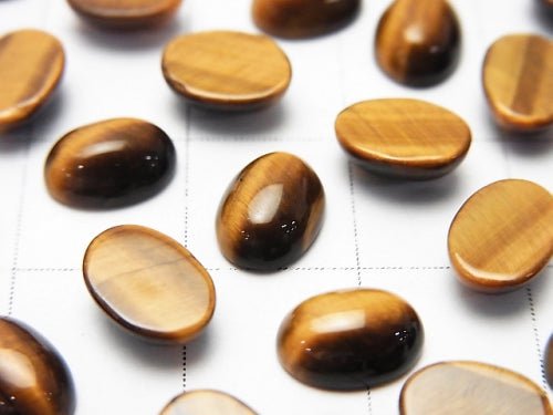 [Video] Yellow Tiger's Eye AA++ Oval Cabochon 8x6mm 4pcs $2.79!