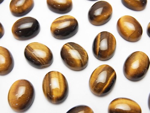 Cabochon, Tiger's Eye Gemstone Beads