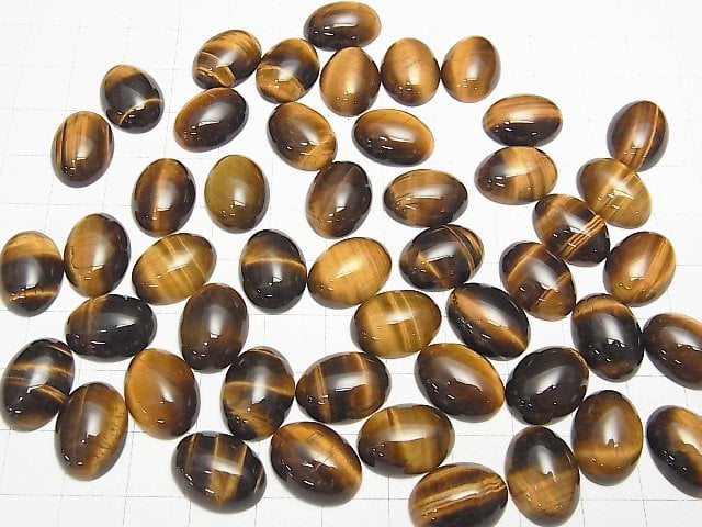 Yellow Tiger's Eye AA ++ Oval Cabochon 16x12mm 2pcs $3.59!