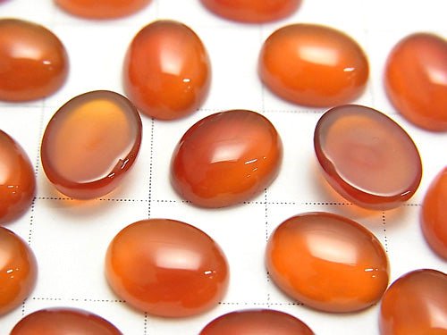 Carnelian AAA Oval  Cabochon 10x8mm 5pcs