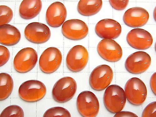 Carnelian AAA Oval  Cabochon 10x8mm 5pcs