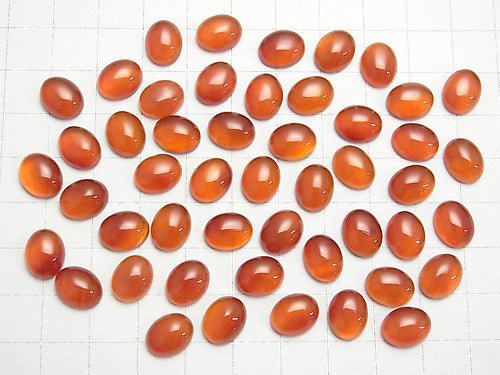 Carnelian AAA Oval  Cabochon 10x8mm 5pcs