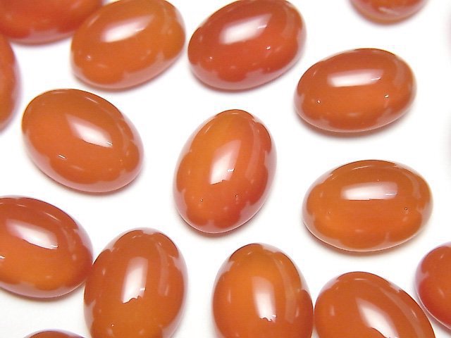 [Video] Carnelian AAA Oval Cabochon 14x10mm 5pcs