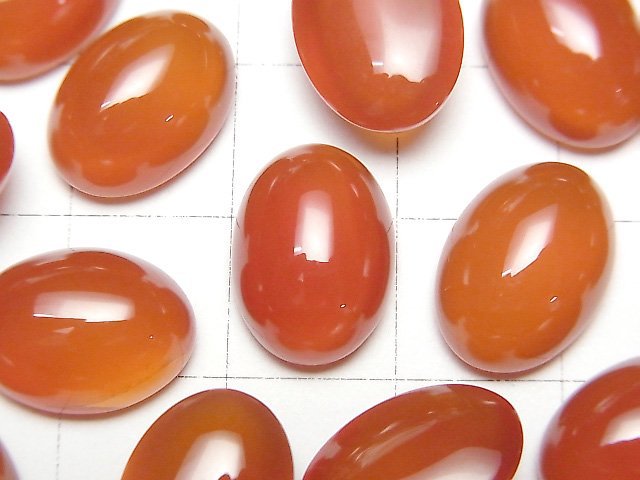 [Video] Carnelian AAA Oval Cabochon 14x10mm 5pcs