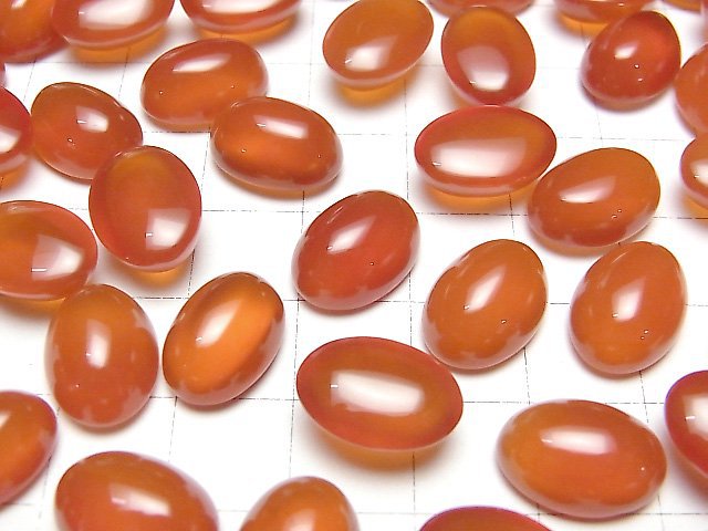 [Video] Carnelian AAA Oval Cabochon 14x10mm 5pcs