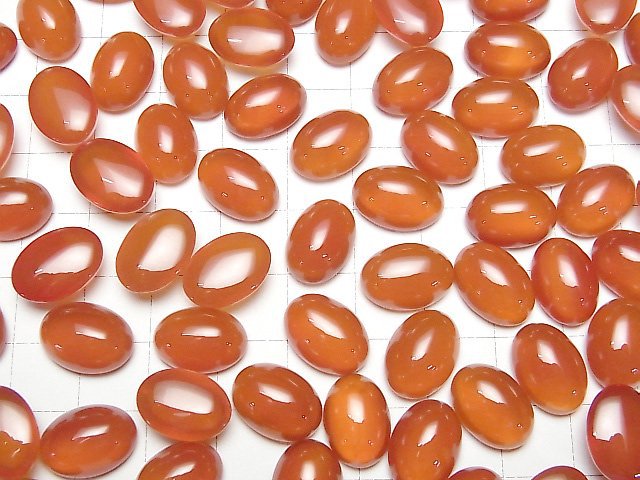 [Video] Carnelian AAA Oval Cabochon 14x10mm 5pcs