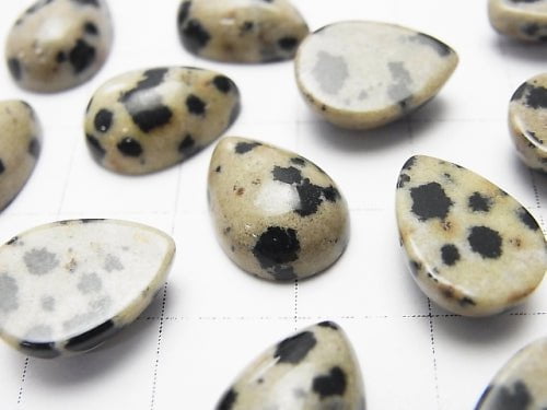 [Video] Dalmatian Jasper Pear shape Cabochon 14x10mm 5pcs $4.79!