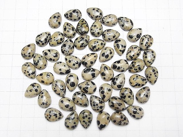 [Video] Dalmatian Jasper Pear shape Cabochon 14x10mm 5pcs $4.79!