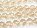 Champagne Aura Crystal Quartz AAA 128Faceted Round 10mm half or 1strand beads (aprx.15inch/38cm)
