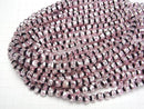 [Video] Lampwork Beads Round 8mm [Pink x Silver x Black] 1/4 or 1strand beads (aprx.15inch/36cm)