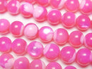 [Video]Mother of Pearl MOP Fuchsia Pink Round 8mm 1strand beads (aprx.15inch/38cm)