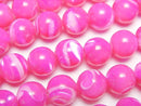 [Video]Mother of Pearl MOP Fuchsia Pink Round 10mm 1strand beads (aprx.15inch/38cm)