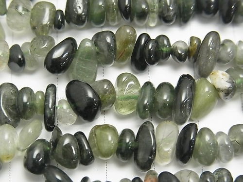 1strand $4.79! Actinolite in Quartz AA ++ Chips (Small Nugget) 1strand beads (aprx.15inch / 38cm)