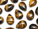 [Video] Yellow Tiger's Eye AA++ Pear shape Cabochon 14x10mm 3pcs