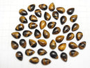 [Video] Yellow Tiger's Eye AA++ Pear shape Cabochon 14x10mm 3pcs