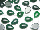 [Video] Green Onyx AAA Pear shape Cabochon 14x10mm 3pcs
