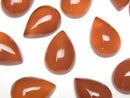 [Video]Carnelian AAA Pear shape Cabochon 14x10mm 3pcs