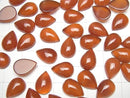 [Video]Carnelian AAA Pear shape Cabochon 14x10mm 3pcs