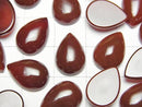 [Video] Red Agate AAA Pear shape Cabochon 14x10mm 3pcs