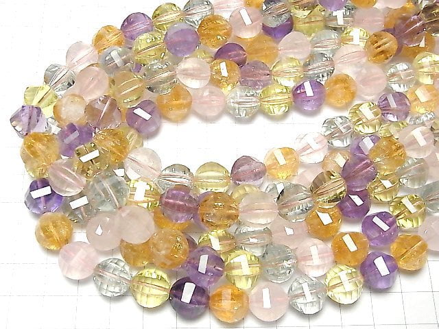 High Quality Mixed Stone AAA- Mirror Faceted Round 12mm  1/4 or 1strand beads (aprx.15inch/38cm)