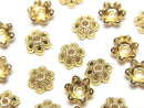 Metal parts bead cap 6x6x2mm gold color 10pcs