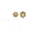 Metal parts bead cap 6x6x2mm gold color 10pcs