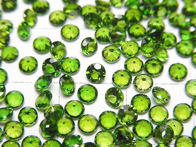 [Video]High Quality Chrome Diopside AAAA Loose stone Round Faceted 3x3mm 10pcs