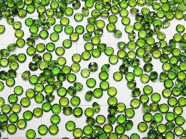 [Video]High Quality Chrome Diopside AAAA Loose stone Round Faceted 3x3mm 10pcs