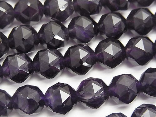 Amethyst, Faceted Round, Star Gemstone Beads