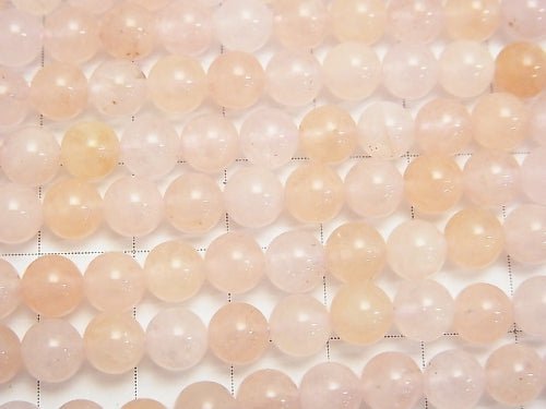 [Video] Morganite AA++ Round 6mm half or 1strand beads (aprx.15inch/38cm)