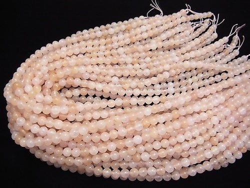 [Video] Morganite AA++ Round 6mm half or 1strand beads (aprx.15inch/38cm)