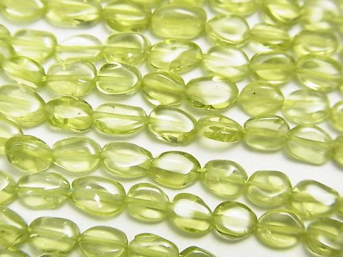 Nugget, Oval, Peridot Gemstone Beads